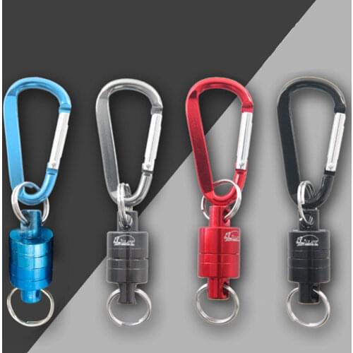 Strong Magnetic Carabiner Aluminum Alloy Carabiner Keychain Outdoor Camping Climbing Snap Clip Lock Buckle Hook Fishing Tool