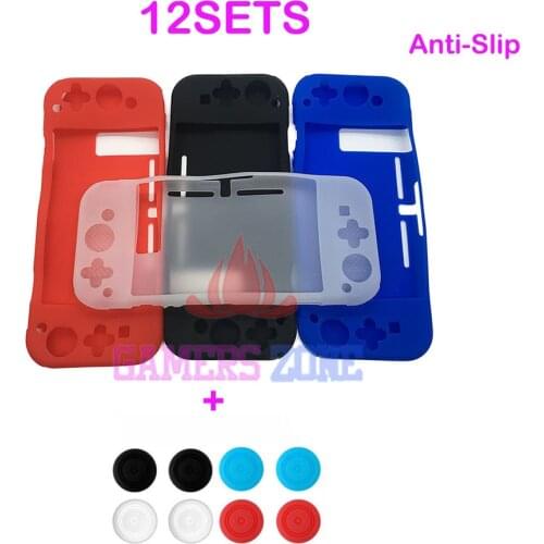 12SETS Anti-slip Silicon Analog Thumbstick Grips for Nintendo Switch Console Joy-Con Control Silicone Cover Skin Case