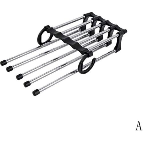 5 In 1 Foldable Pant Hanger Storage Rack For Clothes Steel Trousers Shirt Clothes Rack Shelf Wardrobe Closet Organizer