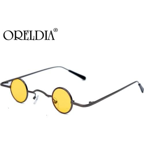 Small Round Steampunk Sunglasses Women Vintage Colorful Circle Mirror Red Yellow Sun Glasses Men Eyeglasses Retro Eyewear UV400