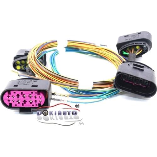 HID Xenon Headlight 10 to 14 Pin Connector Adapter harness Wire Cable For VW Beetle