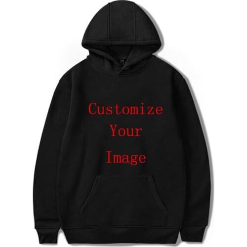 Hooded Sweatshirt Hoodies Customize Your Image Winter Pullover Sweatshirts Womens Men Oversized Hoodies Sweatshirt Bluzy Damskie