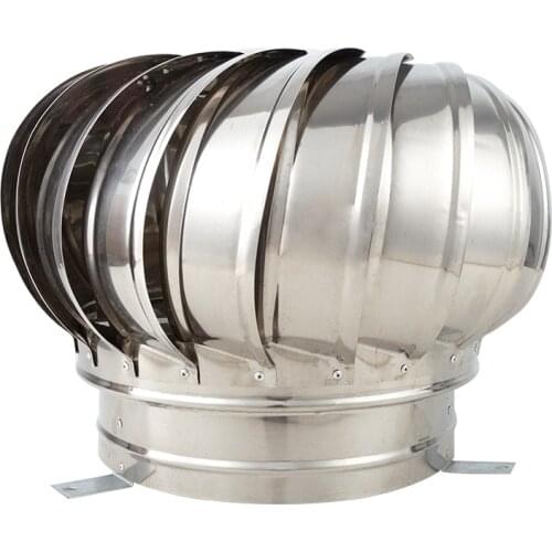 304 Stainless Steel Roof Ventilator Wind Turbines Air Vent Attic Ventilator 110mm 150mm 200mm Pipefit Roof Ventilating Fan