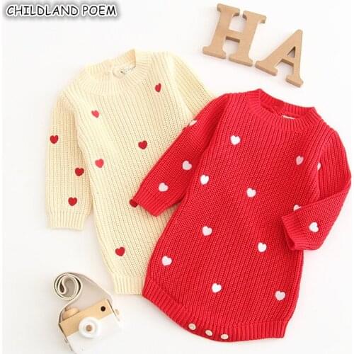 Knitted Baby Rompers Winter Long Sleeve Baby Girl Boys Romper 100% Cotton Knitting Newborn Baby Jumpsuit Infant Sweater Clothes