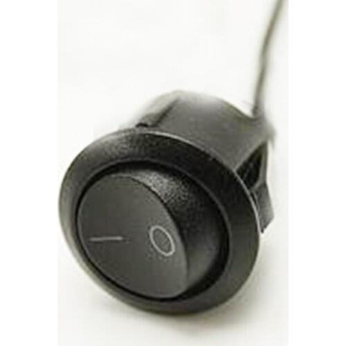 10pcs Black round rocker switch 2 pins toggle LED switch on-off control power switch with wire for lamp accessories