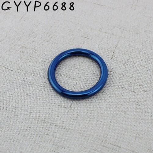10pcs Blue Closed Round O ring for bags purse sewing pets strap o ring,bags' accessories,alloy Welded Rings