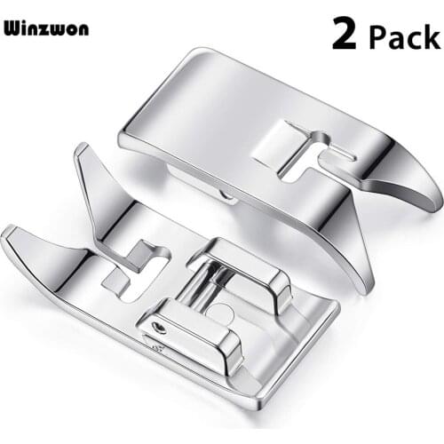 2PCS Universal Sewing Pressure Foot Zig Zag Snap On Presser Feet for Home Sewing Machine Accessories Home Supplies
