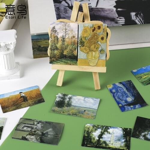 30pcs/Vintage Van Gogh Oil Painting Landscape Material Decorative Collection Stickers Diary Scrapbook Planner Stationery Sticker