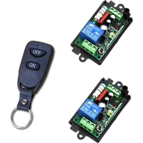 315/433MHZ RF Wireless Remote Control Relay Switch Security System 2 x Receiver with Case & 1 x Transmitter and ON/OFF Button