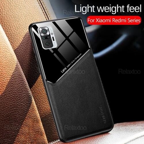 Car Magnetic Holder Leather Phone Cover For Redmi Note 10 Pro Case For Xiaomi Redmi Note10 4G Not 10Pro Lexiglass Fundas Coque