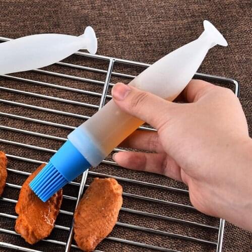 BBQ Oil Bottle Brush High Temperature Resistant Silicone Bottle Brush Portable Household Pastry Baking Oil Brush Kitchen Tools