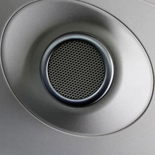 BBQ@FUKA 2Pc Inner Door Audio Speaker Sound Horn Cover Trim Ring Car Styling For 2015 Ford Edge