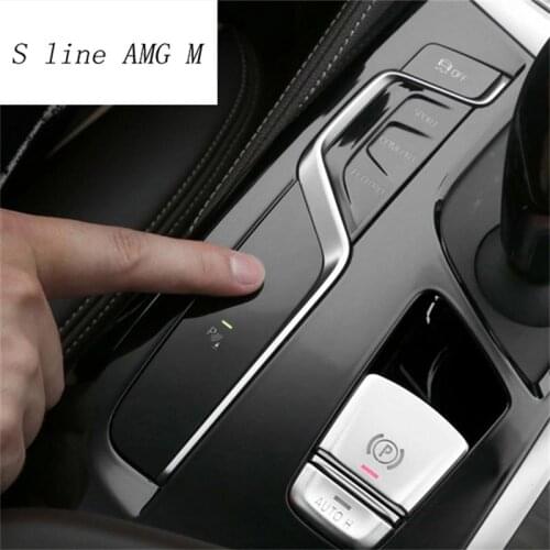 Car Styling Gear Shift Box Sequins Cover Trim interior Stall decorative strip sticker for BMW 5 series G30 G38 Auto Accessories