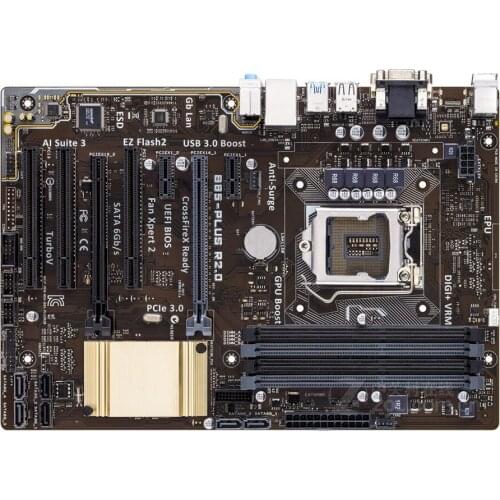 For Asus B85 PLUS R2.0 Desktop Motherboard B85 LGA 1150 For Core i7 i5 i3 SATA3 USB3.0 Original Used Mainboard