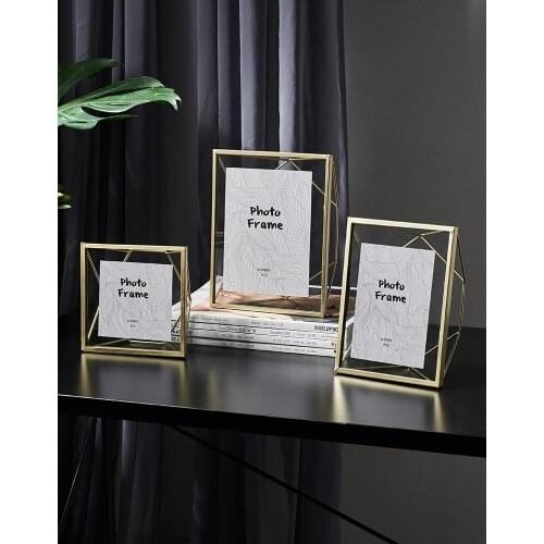 Metal Frame Platform 6 inch 7 inch Creative Plant Specimens Frame Simple Glass Photo Frame Decorative Plant Specimens Frame