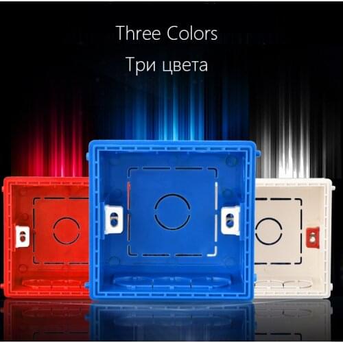 Mounting Box Cassette Switch Socket Junction Box Hidden Concealed Internal Mounting Box Type 86 White Red Blue Box