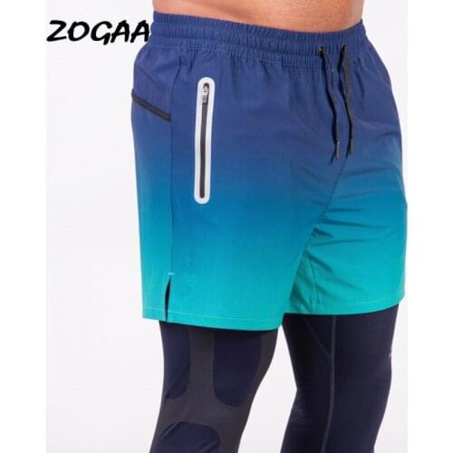 ZOGAA Shorts Men Mens Summer Outer Wear Gradient Trendy Pants Straight Casual Sports New Casual Shorts Plus Size Sweat Shorts