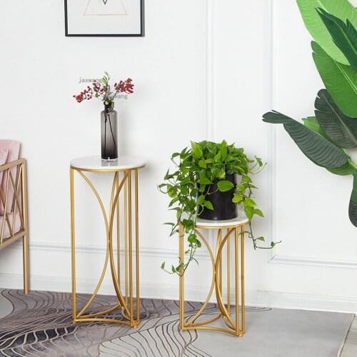 Nordic Living Room Coffee Shop Floor Plant Shelf Indoor Balcony Office Plant Rack Wrought Iron Household Apartment Flower Stand