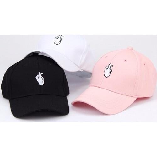 2019 New Arrival Love Gesture Finger Embroider Golf Baseball Cap men women snapback hat Flipper Little Heart Love Sun Truck Hat