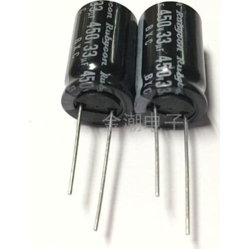 Original new 100% 450V33UF 16X25 33UF 450V 450BXC33MEFC aluminum electrolytic capacitor (Inductor)