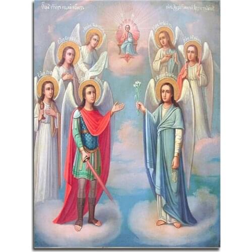 Peter ren Diamond painting religion Diamond embroidery Jesus 3d square Diamond mosaic Full needlework Catholicism Seven Angels