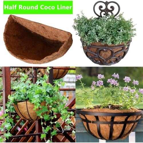 Half Round Coco Liner Half Circle Wall Planter Coco Fiber Replacement Liners For Wall Hanging Baskets Flower Pot Planting Pot