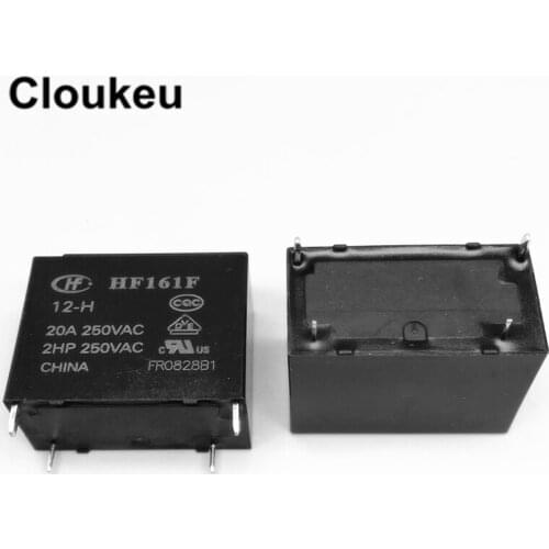 2Pcs Relay DIP4 HF161F- 12 24 -H 12V 24V 20A