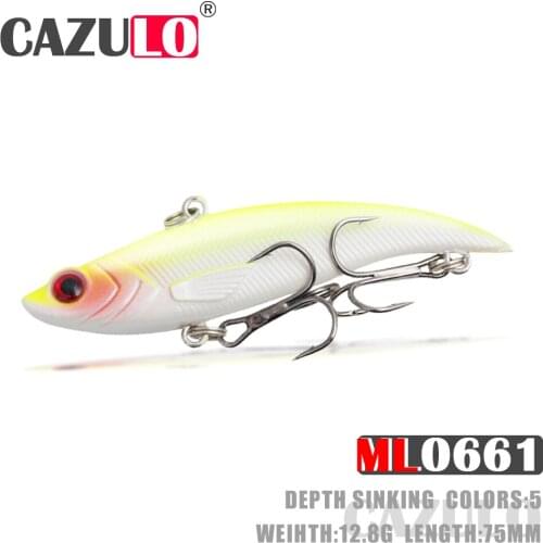 Vibration Fishing Lure Accesorios Isca Artificial Weights 12.8g 75mm Bait Bass Sinking De Pesca Trolling For Seabass Fish Leurre