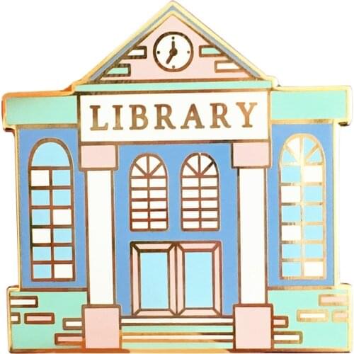 With this cute little pastel Literary pin Declare your love for books, and support your local library
