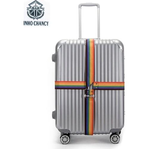 INHO CHANCY ! Travel Accessories Suitcase packed with seat belts abroad suitcase crossword baggage straps