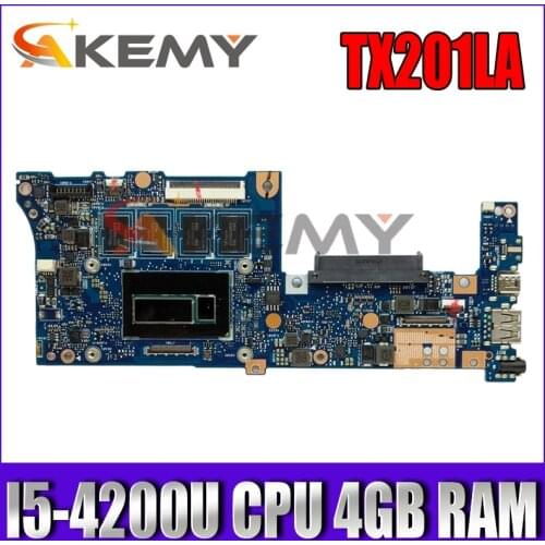 TX201LA MB._4G/I5-4200U/AS 90NB03I0-R00020 mainboard For ASUS TX201 TX201L TX201LA laptop motherboard 100% Tested free shipping