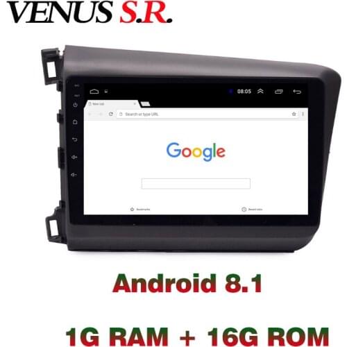 VenusSR Android 8.1 2.5D car dvd for Honda civic 2012-2015 multimedia headunit GPS Radio stereo gps navigation