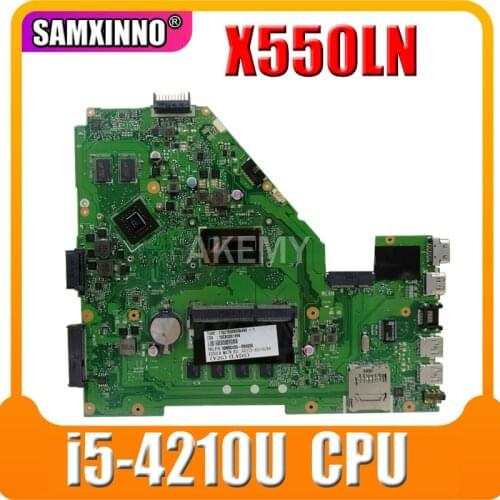 X550LN Motherboard GT820 2g i5-4210U For Asus A550LN R510LN X550LN Laptop motherboard Mainboard X550LN X550LN Motherboard