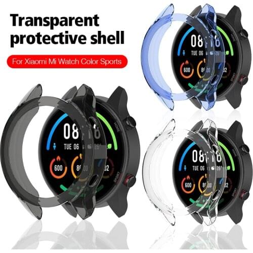 Protective Case For Xiaomi Mi Watch Color Sport Soft TPU Safety Cover on for xiaomi xiomi miwatch smart watch transparent coque