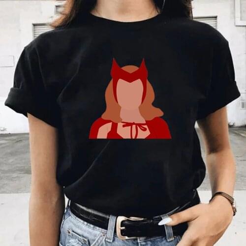 New Plus Size T-shirts Women Harajuku Summer T Shirt Fashion Tops VOGUE Wanda Vision Printed Female Tshirt Casual Tee Clothing