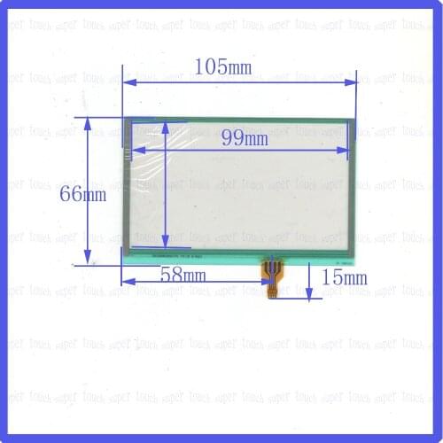 ZhiYuSun 4.3 inch 105*66 4 wire TOUCH SCREEN the glass touch for GPS this is compatible FOR The lines from the left 58mm
