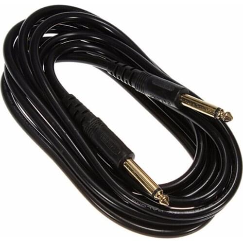 1 x Good Quality Musical Instruments 3M 10FT Guitar Black AMP Instrument Patch Straight Cable Cord