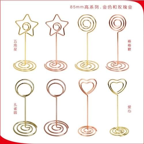 1PC Cartoon Heart Shape Clips Message Place Card Holder Table Photo Memo Number Name Clips Party Desktop Decoration