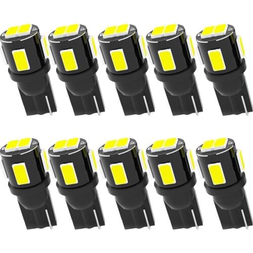 10X T10 W5W New Super Bright LED Car Parking Lights WY5W 168 501 2825 Auto Wedge Turn Side Bulbs Car Interior Reading Dome Lamp