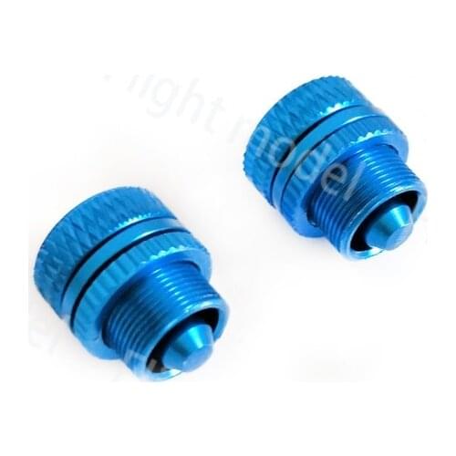 2pcs/pack Aluminum Fuel Plug Fuel Dot With Fuel Filler Port Nozzle RC Fuel Line System Drone Accessory Blue Color
