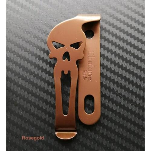 5pcs/lot 29mm *68mm Excellent quality Metal Spring Belt Holster Sheath Titanizing Clip kydex holster clips (Rose gold)