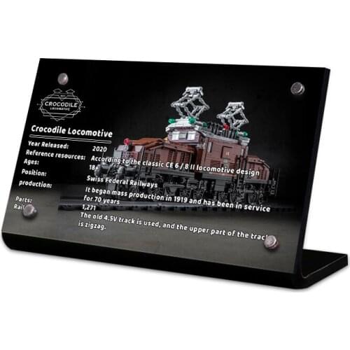 Acrylic Display Stand Brand for Creator Expert Crocodile Locomotive 10277 Building Blocks