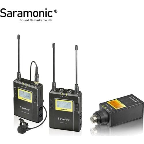 Saramonic UWMIC9 UHF Wireless Lavalier + XLR Transmitter Microphone System with Bodypack Transmitter + Lav Mic, XLR Plug-in unit