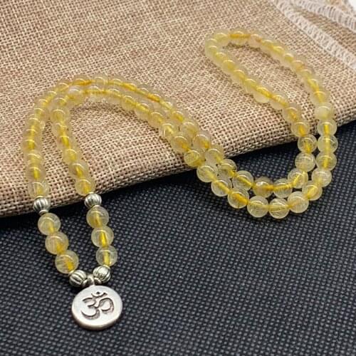 Glodenlocks Crystal 6MM Bead 74cm Bracelet for Women Not Glass For Girls Bracelet Hot Fashion Jewelry Pendant Charm Bracelet