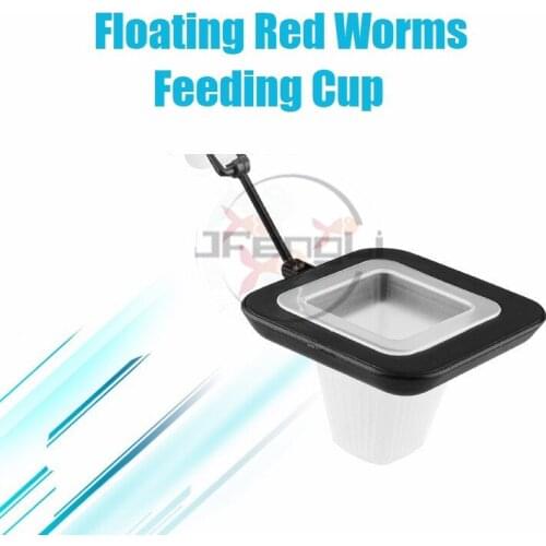 Floating Red Worms Feeding Cup circle Ring Feeder aquarium red thread insect cup lamp fish Guppy Molliensia Tank Suction cup