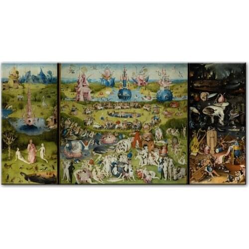 The Garden of Earthly Delights Canvas Art Paintings Reproductions Bosch Hieronymus Canvas Art Prints For Living Room Cuadros