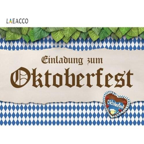 Laeacco Photo Backgrounds Carnival Party Oktoberfest Festivals Tree Leaves Poster Photography Backdrops Photocall Photo Studio