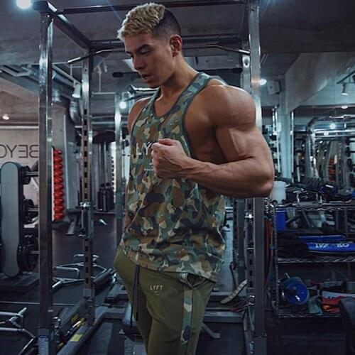 New Bodybuilding Sporty Tank Top Men Gyms Fitness Workout Sleeveless Shirt Male Camouflage Summer Casual Loose Undershirt Vest