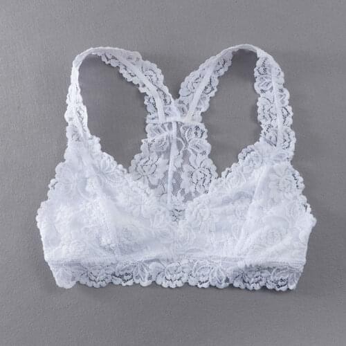 Fashion bralette ultra-thin 100% perspective lace wireless bra sexy sleeping underwear