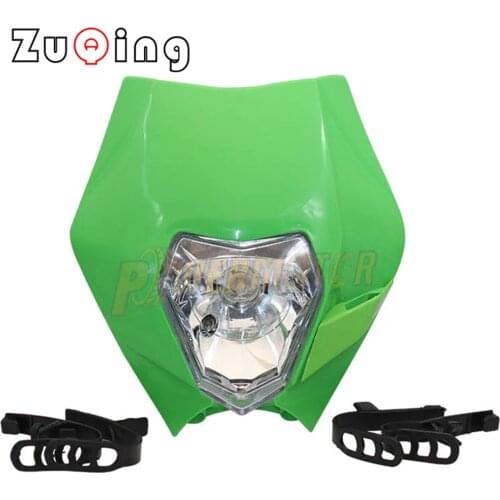 Motorcycle Headlight Fairing 12v 35W 4 color Motorcycle Dirt Bike Motocross Supermoto Universal Headlight Fairing for SX EXC